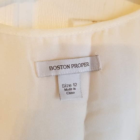 Boston Proper Tank Sz 12 Cream - Picture 3 of 3